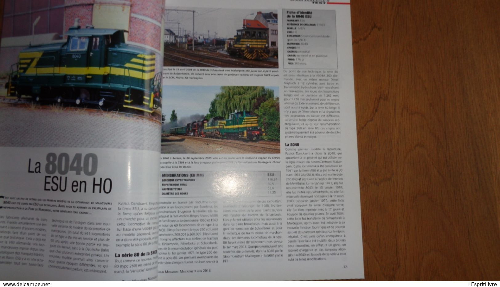 TRAIN MINIATURE N° 137 Chemins De Fer Rail Revue Modélisme Maquettisme SNCB NMBS Réseau 8040 ESU Traxx 2835 Série 62 - Modelismo