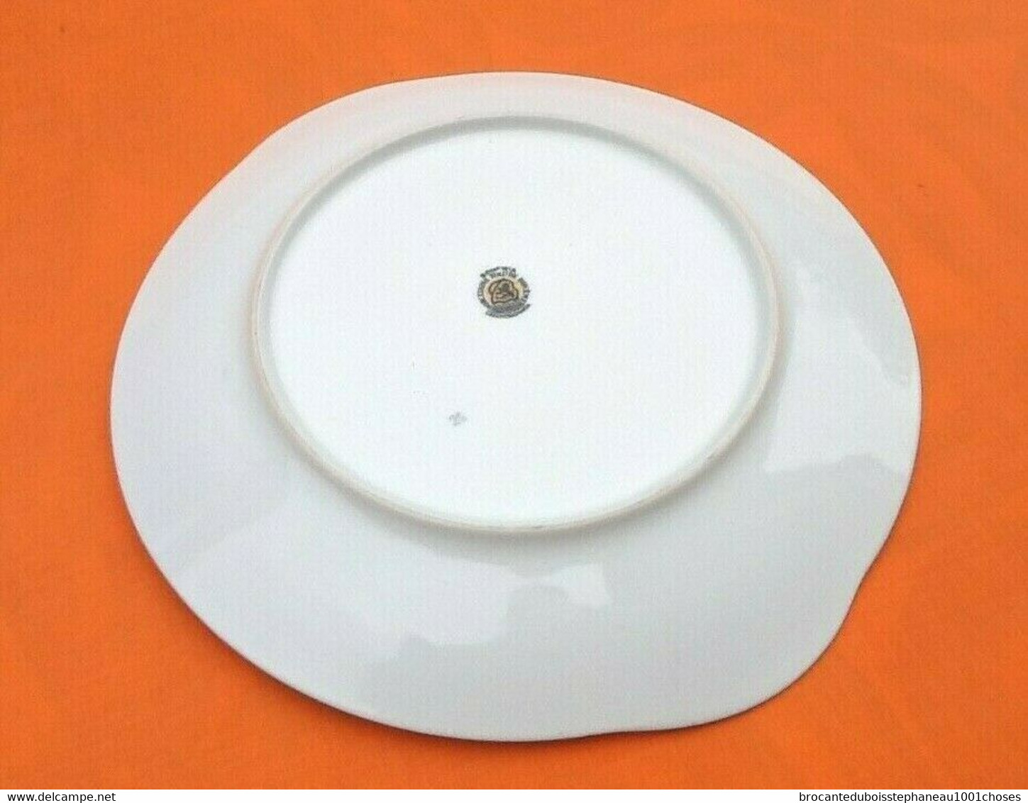 Plat De Service Rond à Oreilles   Porcelaine Fine De Bohème Carlsbad Décor Floral Longueur : 270mm - Altri & Non Classificati