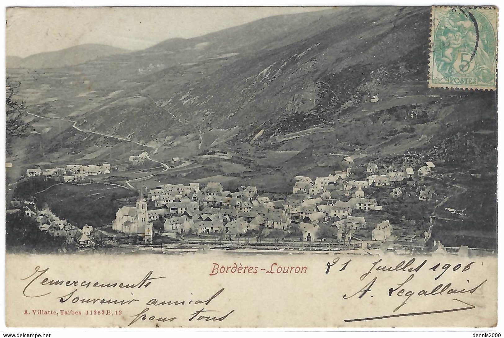 BORDERES LOURON (65) - Vue Générale - Ed. A. Villatte, Tarbes - Borderes Louron