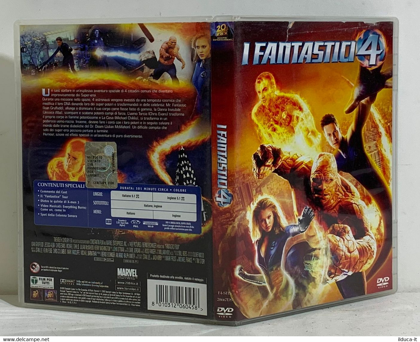 I100808 DVD - I Fantastici 4 (2005) - Jessica Alba / Chris Evans - Ciencia Ficción Y Fantasía