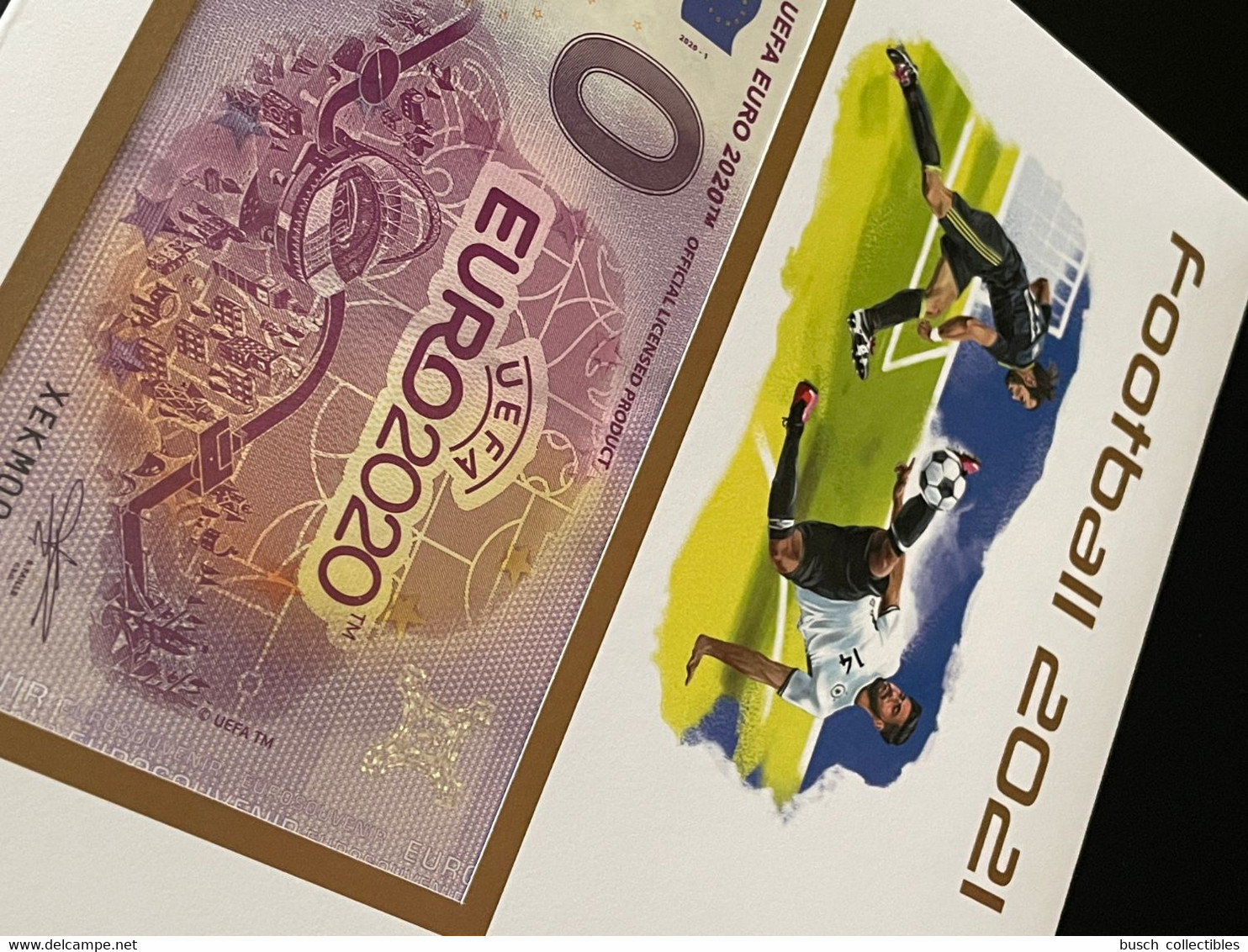 Euro Souvenir Banknote Cover Football 2021 Euro 2020 Football Fußball Soccer EM Solomon Banknotenbrief - UEFA European Championship