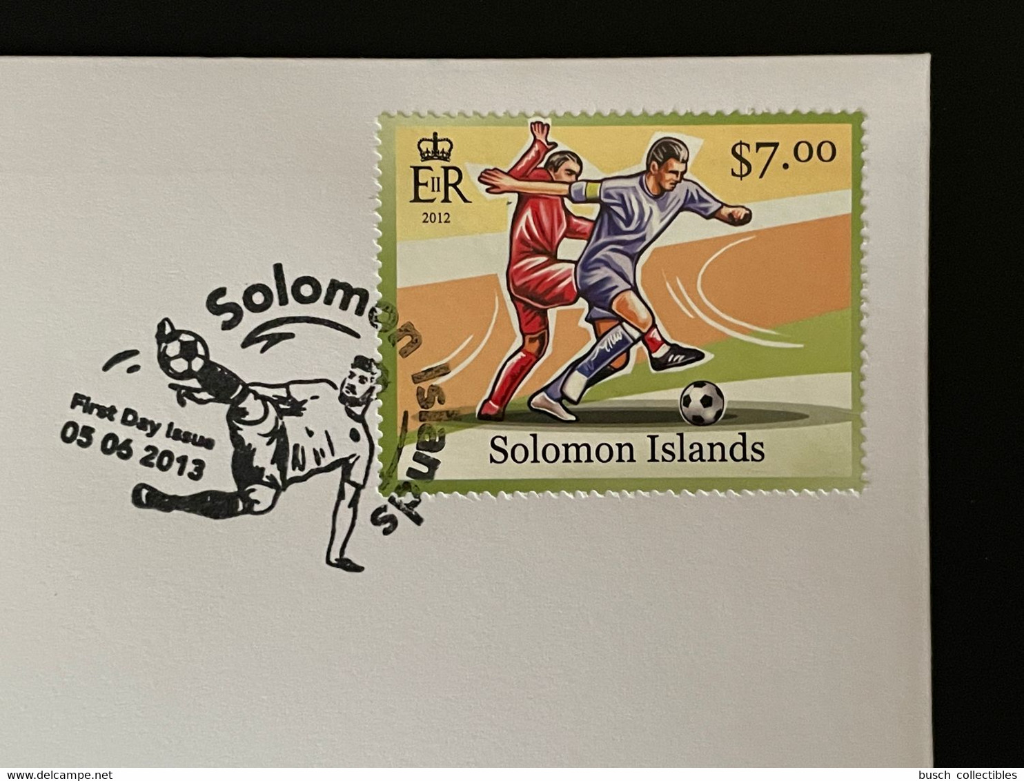 Euro Souvenir Banknote Cover Football 2021 Euro 2020 Football Fußball Soccer EM Solomon Banknotenbrief - Solomon Islands (1978-...)