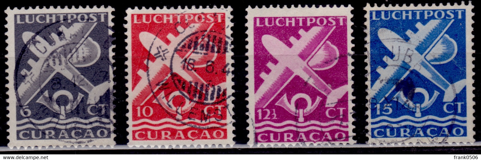 Curacao, Dutch Indies, 1947, Airmail 6c, Used - Curacao, Netherlands Antilles, Aruba