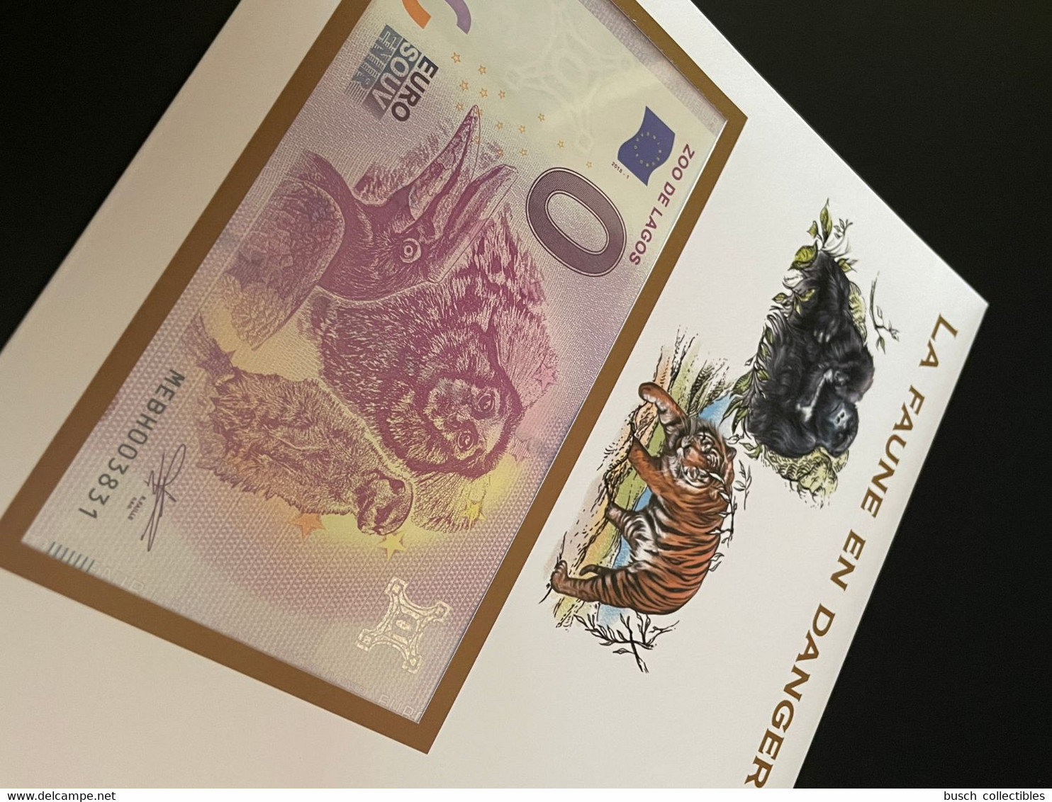 Euro Souvenir Banknote Cover France 2021 Europa CEPT Faune En Danger Fauna Paris Banknotenbrief - 2010-2019