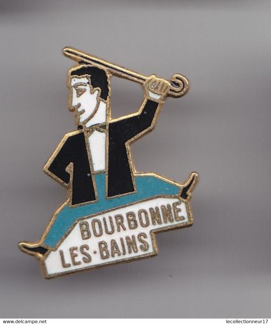 Pin's Bourbonne  Les Bains Homme Avec Canne Réf 3483 - Villes