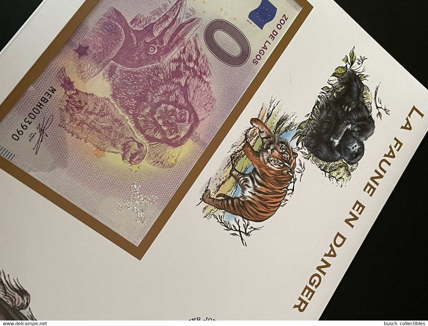 Euro Souvenir Banknote Cover France 2021 Europa CEPT Faune En Danger Fauna Strasbourg Banknotenbrief - 2021