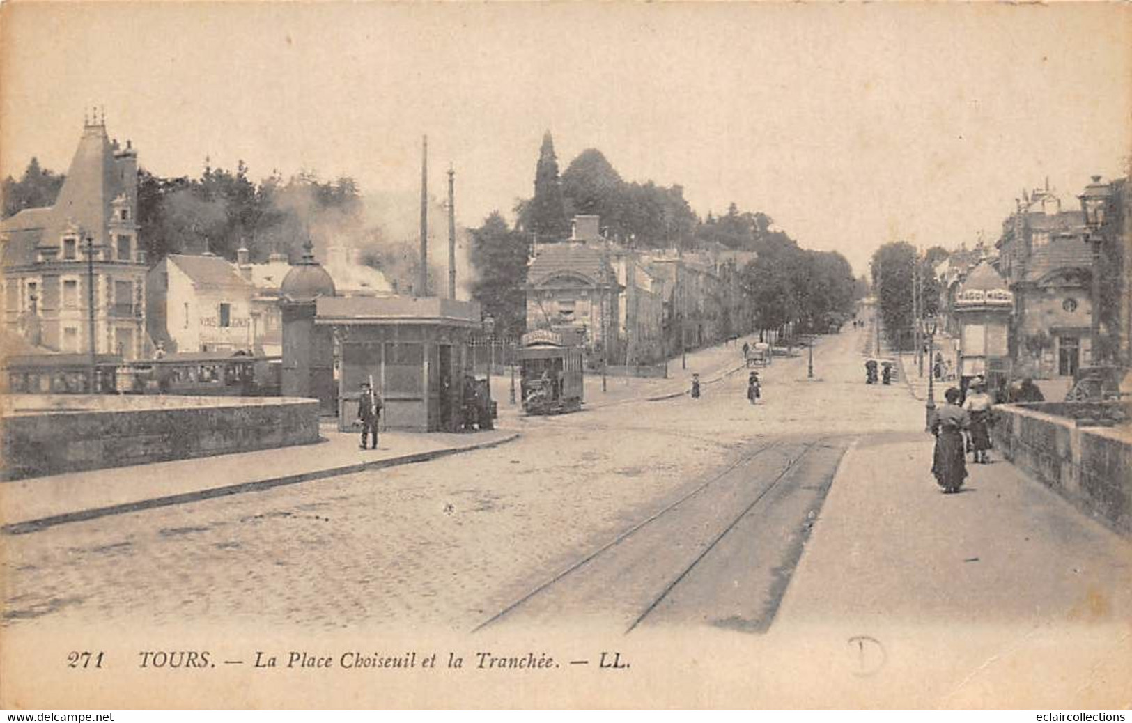 Tours     37            Place Choiseuil  Et La Tranchée. Tramway        N° LL 271     (voir Scan) - Tours