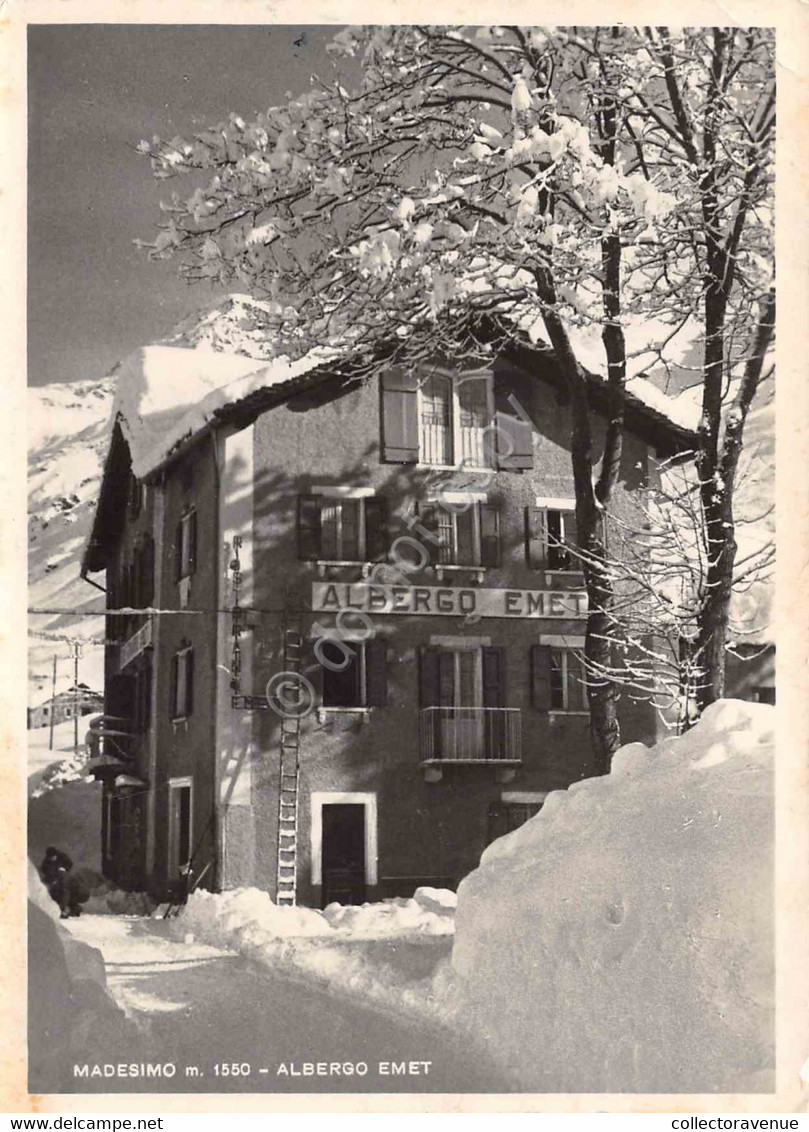 Cartolina Madesimo Albergo Emet Anni '50 (Sondrio) - Sondrio