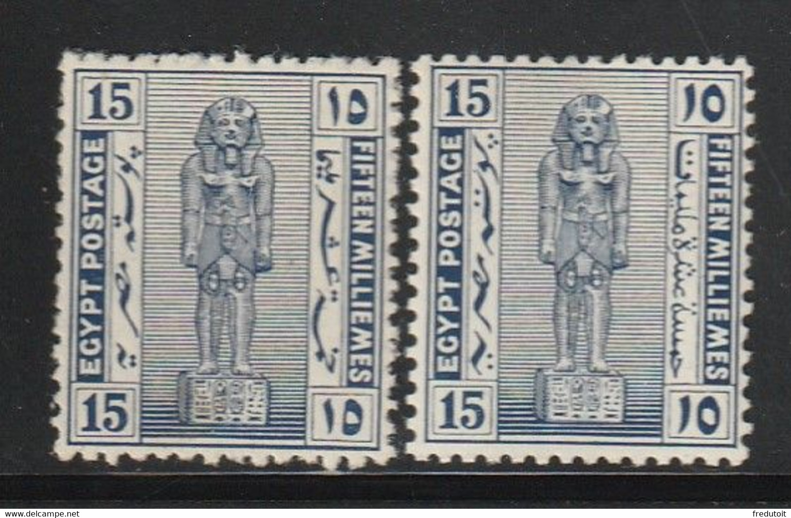 EGYPTE - N°64+65 ** (1920-22) Ramsès II - 1915-1921 Protettorato Britannico