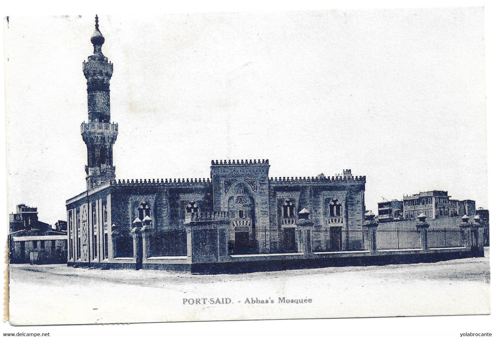 Superbe Carte Postale Port Saïd 1925 Mosquée, Timbres Taxes Pour Défaut D Affranchissement - Port Said