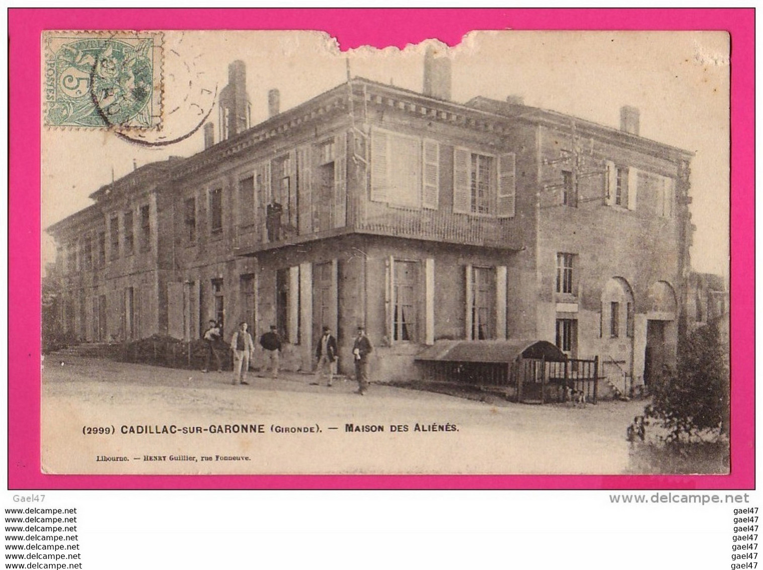 CPA (Réf : (PA149) Cadillac-sur-Garonne (33 GIRONDE) Maison Des Aliénés (animée) - Cadillac