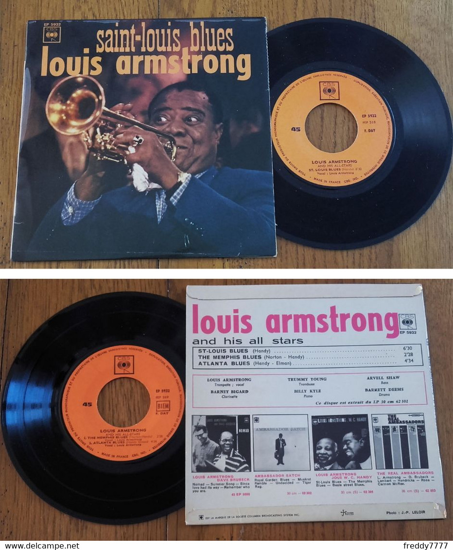 RARE French EP 45t RPM BIEM (7") LOUIS ARMSTRONG (1967) - Jazz