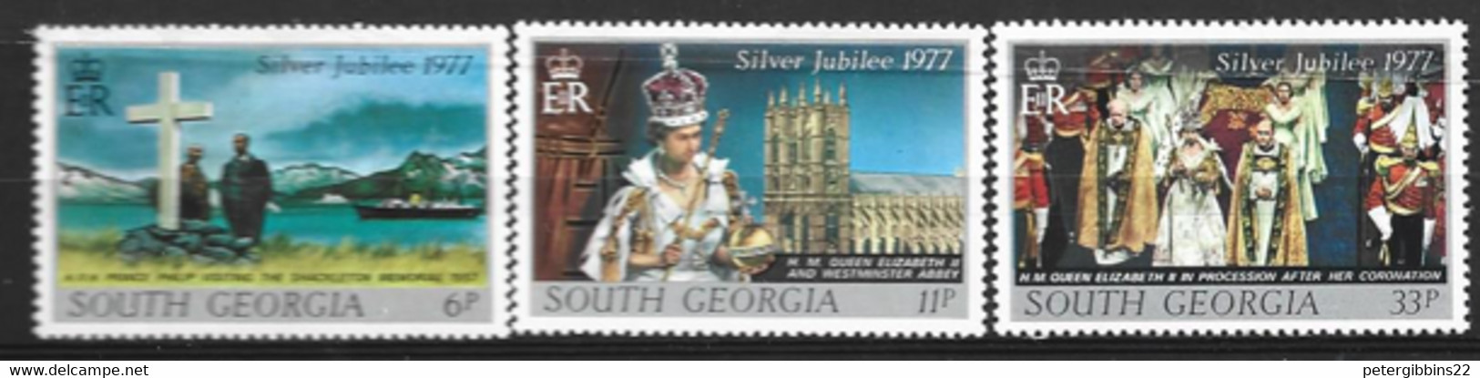 South Georgia  1977  SG  50-2  Silver Jubilee    Unmounted Mint - South Georgia