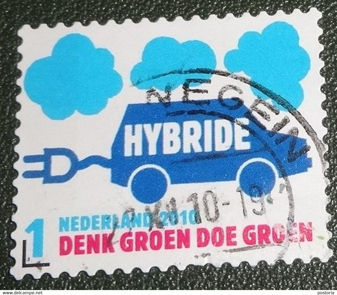 Nederland - NVPH - 2732 - 2010 - Gebruikt - Denk Groen - Doe Groen - Hybride Auto - Gebraucht