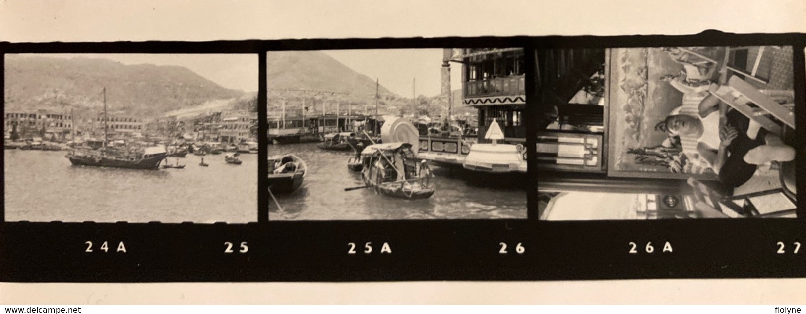 Hong Kong - Chine china - ensemble de 13 planches diapos photos - militaires , port , bateaux , villes