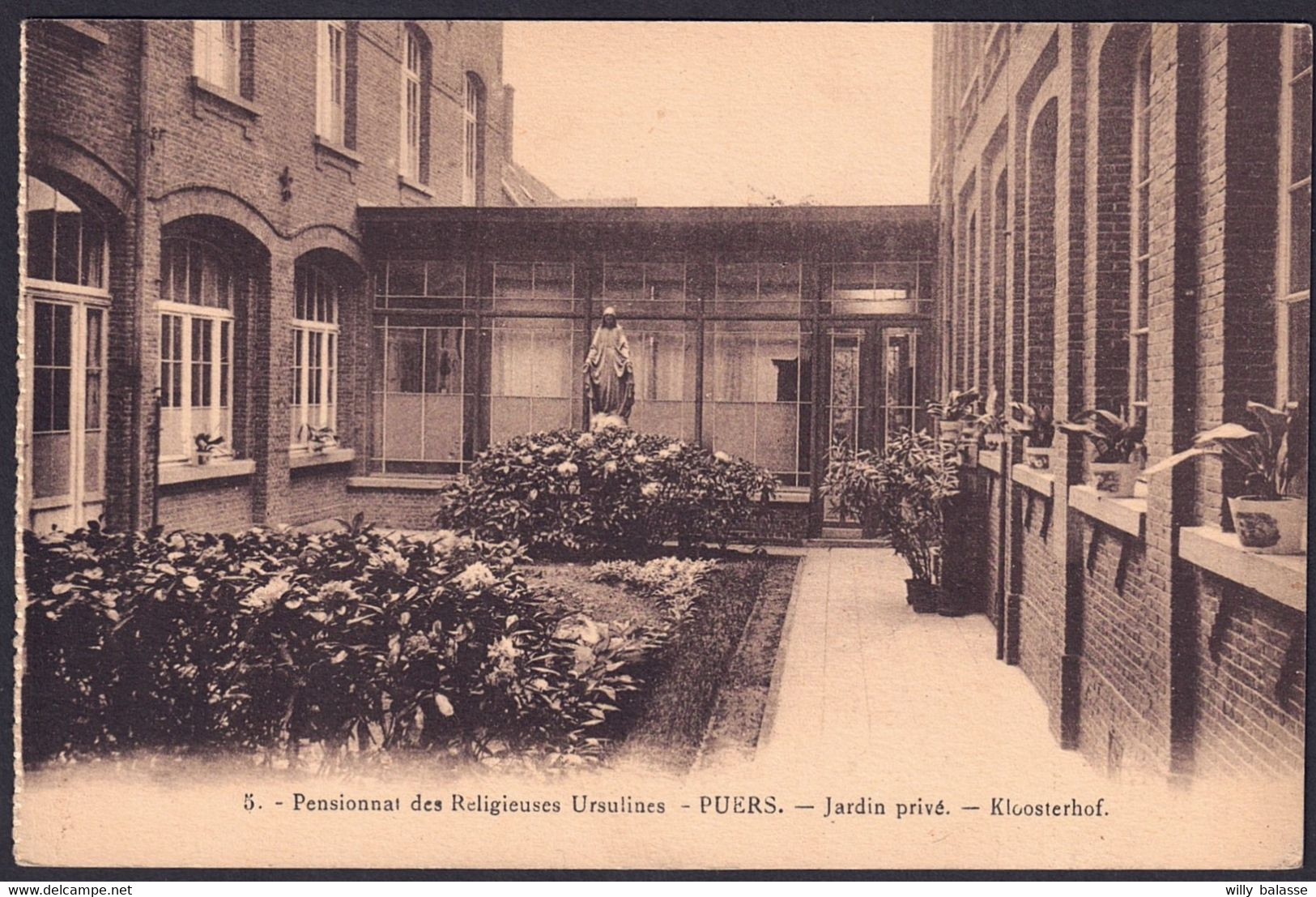 +++ CPA - PUERS - PUURS - Pensionnat Des Religieuses Ursulines - Jardin Privé  // - Puurs