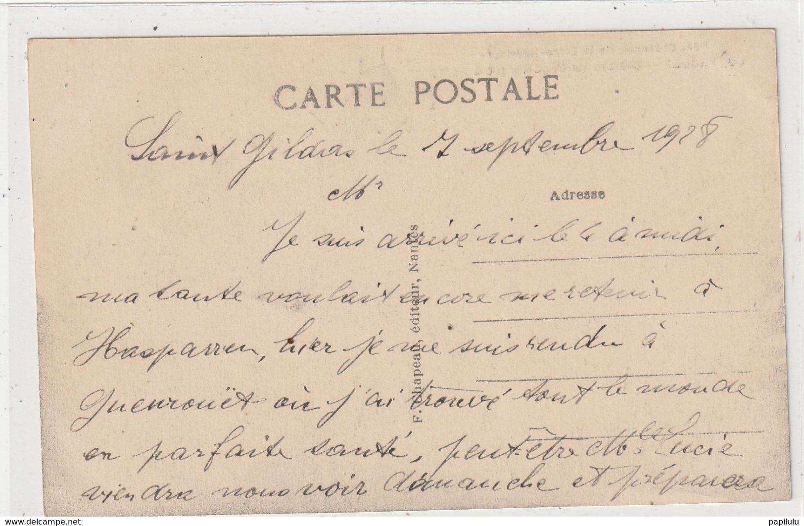 DEPT 44 : édit. F Chapeau N° 554 : Guenrouet Château De Bogdelin Coté Nord - Guenrouet