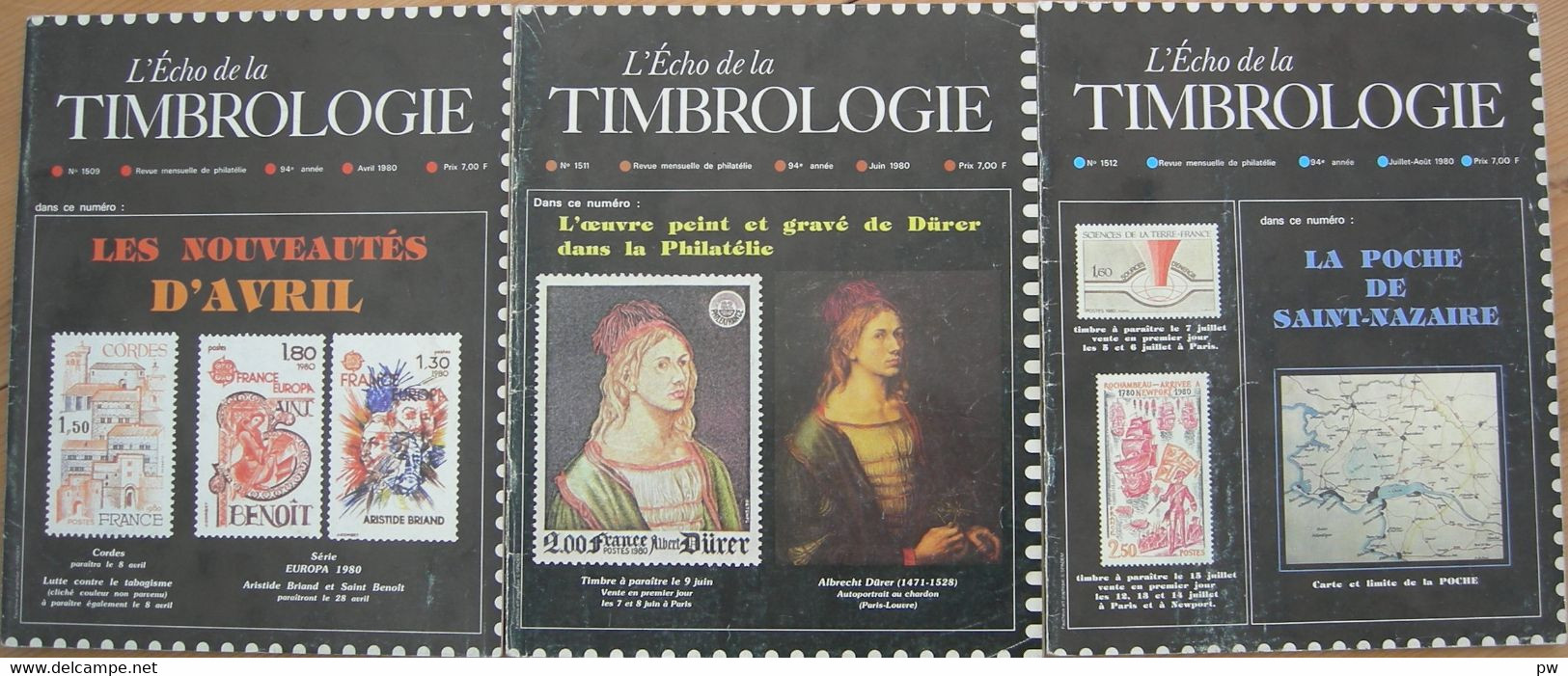 REVUE L'ECHO DE LA TIMBROLOGIE Année 1980 (n° 1509, 1511, 1512) - Français (àpd. 1941)