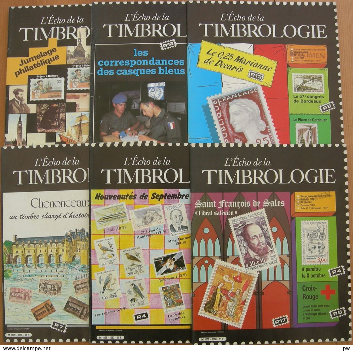 REVUE L'ECHO DE LA TIMBROLOGIE Année 1984  (n° 1553 à 1558) - Français (àpd. 1941)