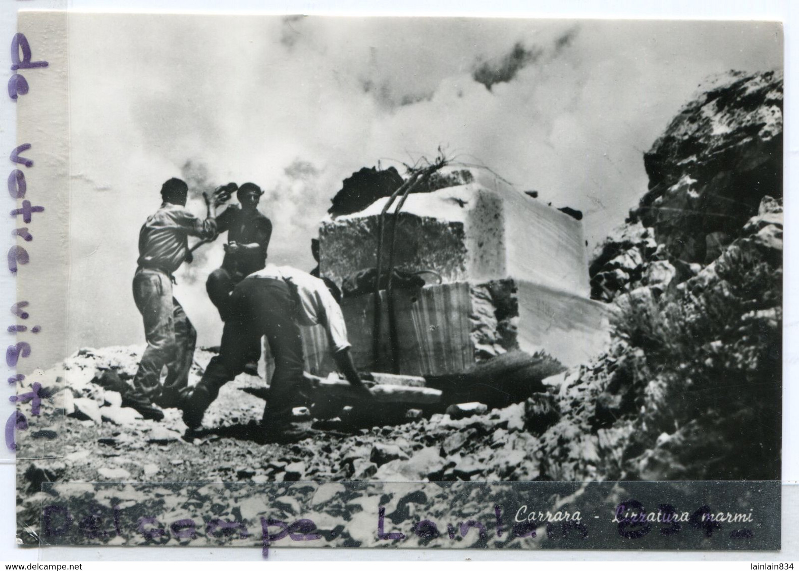 - Carrara - Les Marbriéres, (Toscana ), Transport  à La Vallée Du Marbre, Grand Format, Glacée, Non écrite, TTBE, Scans. - Carrara