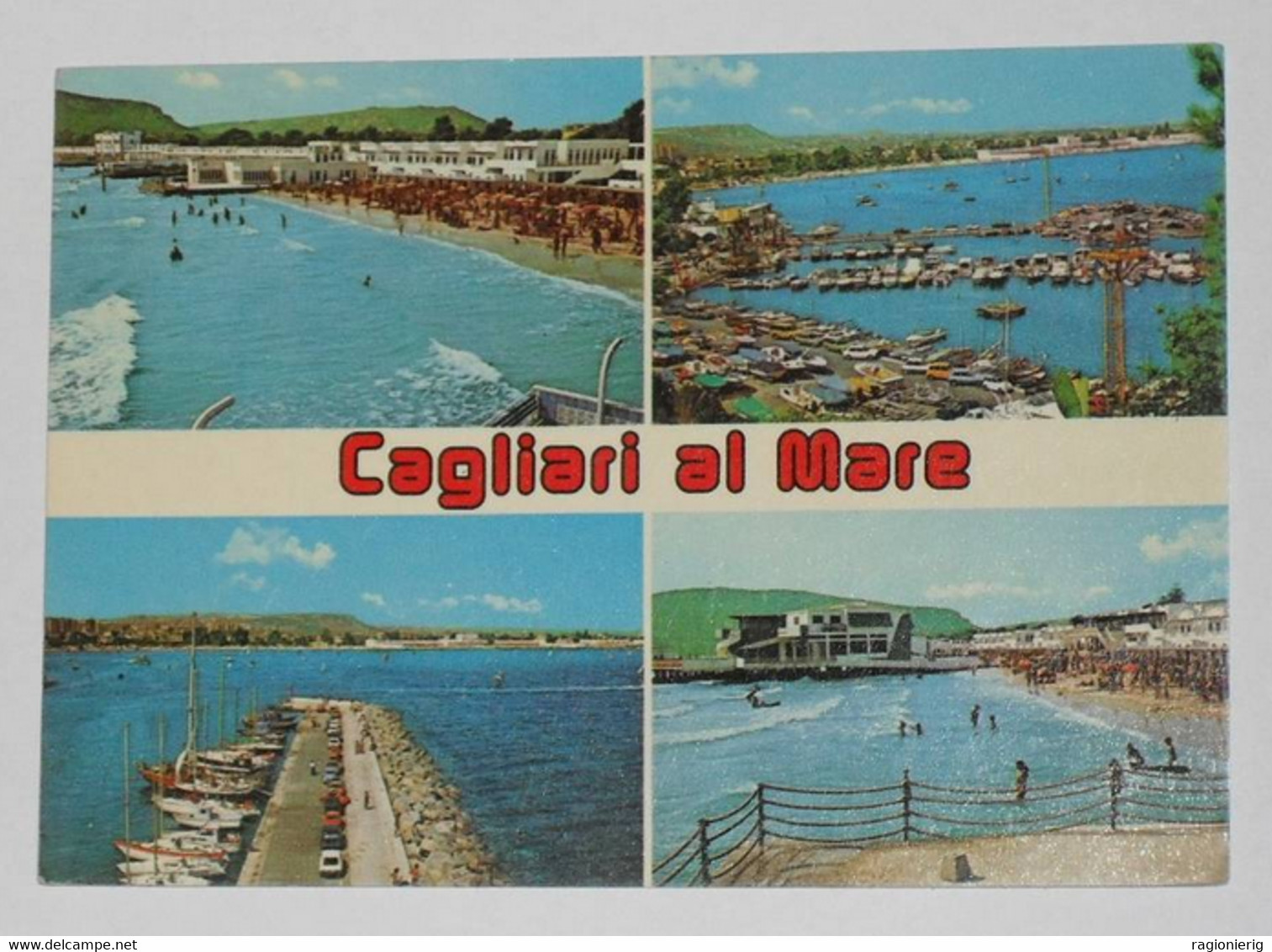 CAGLIARI - Al Mare - Quattro Vedute - Animata - Auto - Cagliari