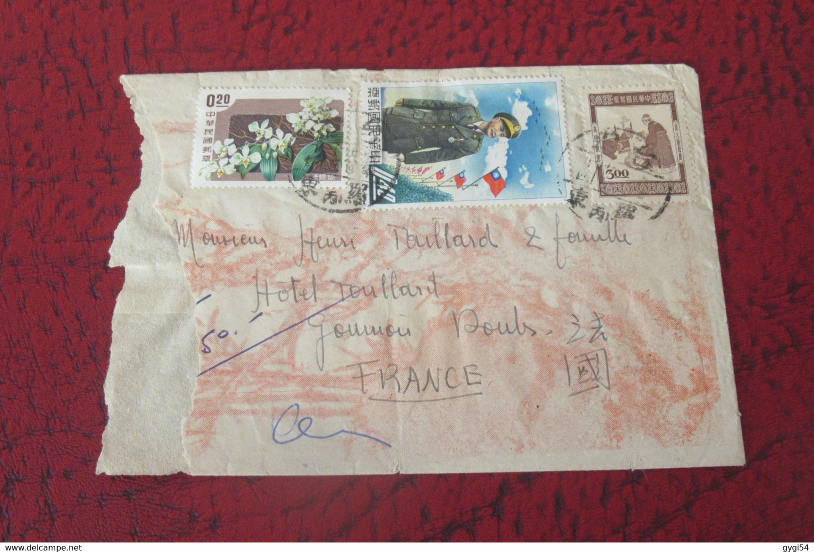 République De Chine Lettre ( état Moyen )  Pour Goumois 25 - Storia Postale