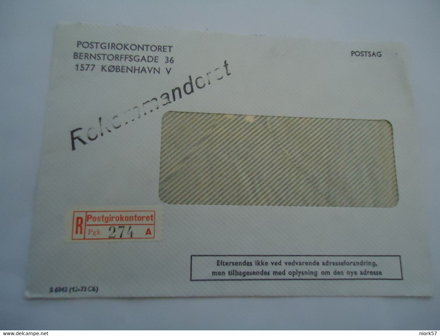 DENMARK REGISTERED   COVER 1979 - Tarjetas – Máximo