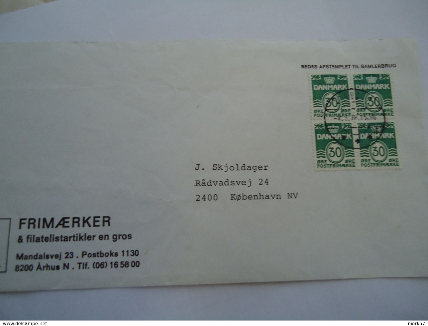 DENMARK COVER  1976  BLOCK OF 4 - Cartoline Maximum