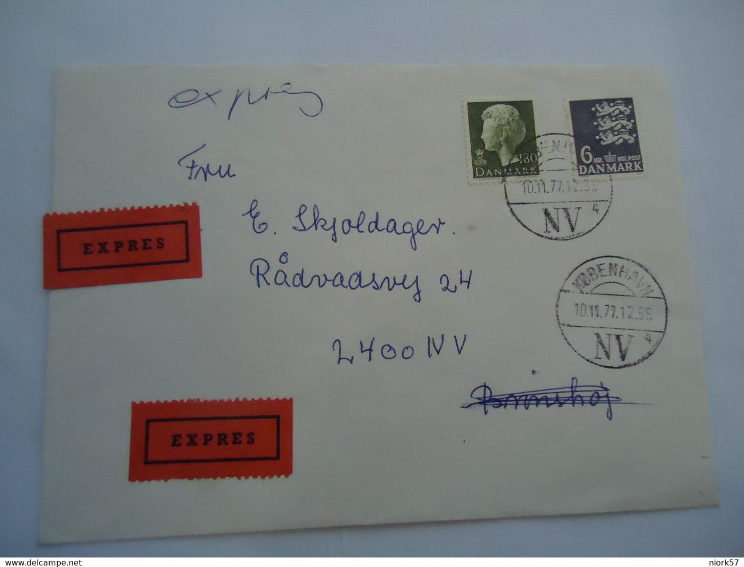 DENMARK COVER  1977 EXPRES - Maximum Cards & Covers