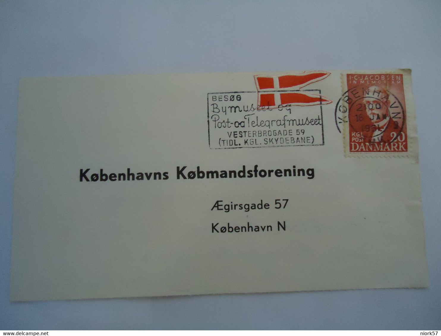 DENMARK SHEET 1961  AND FLAG 2 SCAN - Cartes-maximum (CM)