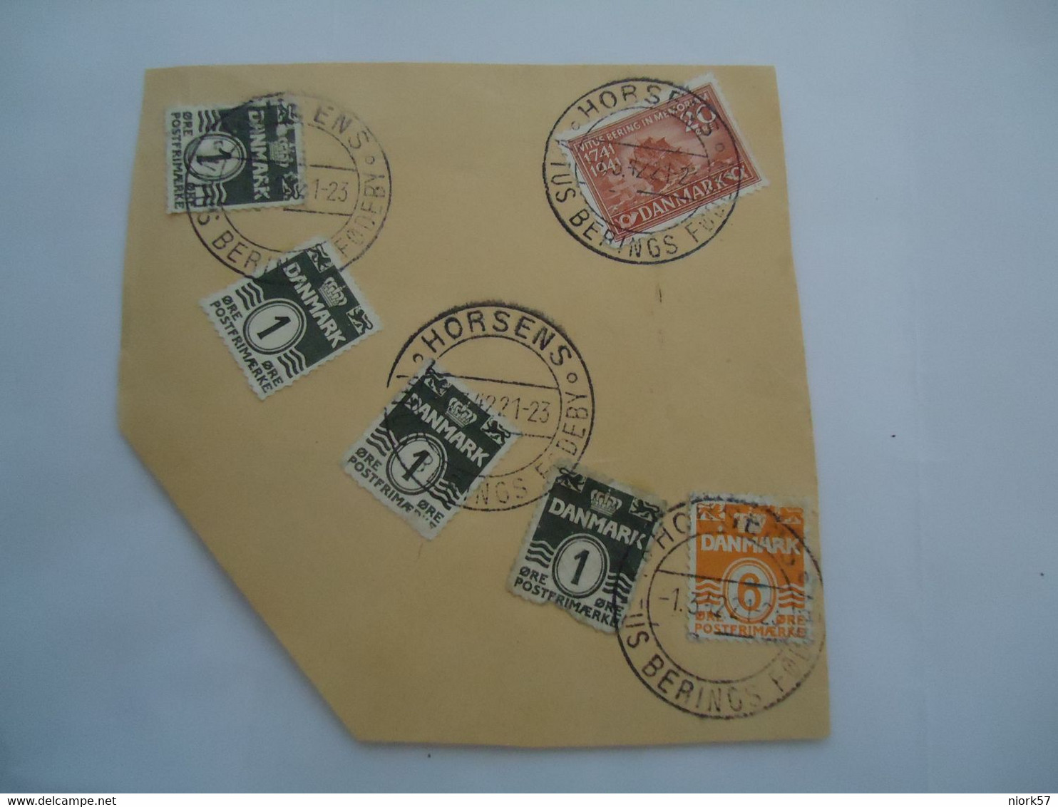 DENMARK    STAMPS  ON PAPER   1942   HORSENS - Tarjetas – Máximo