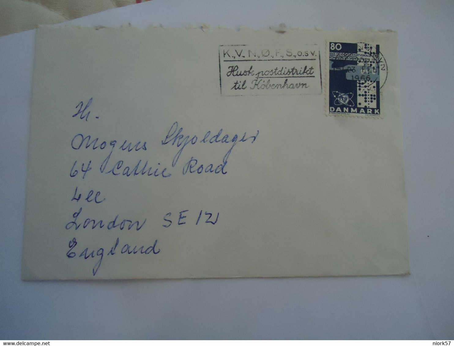 DENMARK    COVER  1966 ITU UNION POSTAL - Maximum Cards & Covers