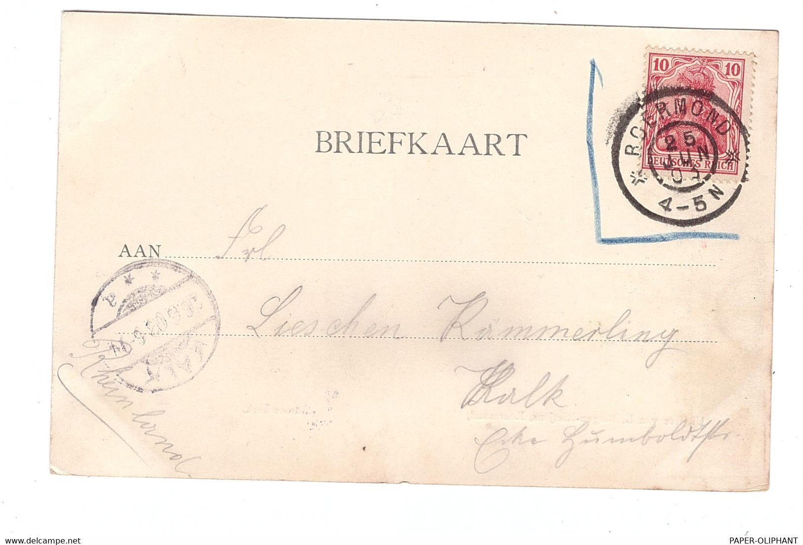 LIMBURG - ROERMOND, Munsterkerk, 1903, Bingen-Rietjens, Deutsche Briefmarke - Roermond