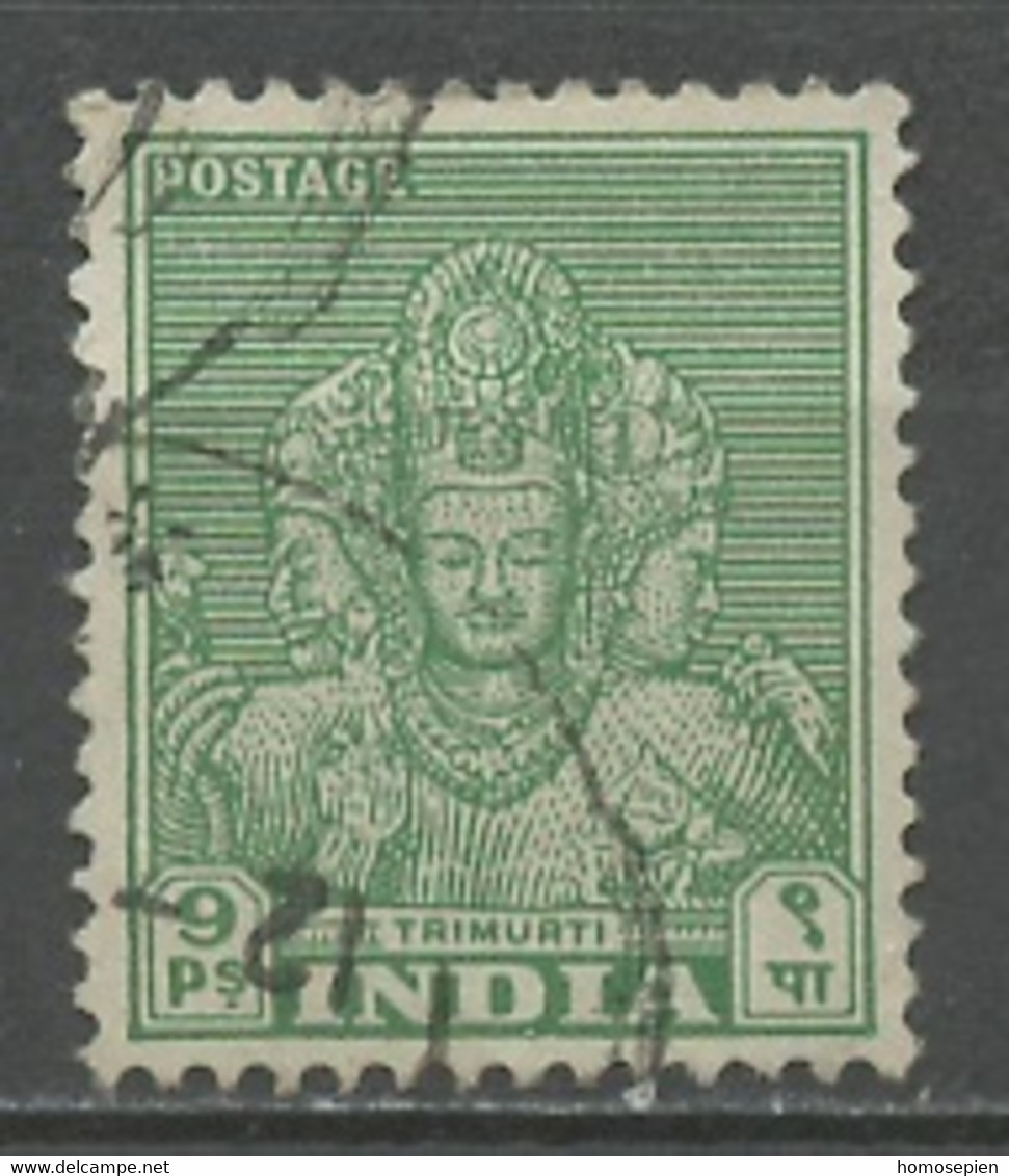 Inde - India - Indien 1949 Y&T N°9 - Michel N°193 (o) - 9p Trimurti - Used Stamps