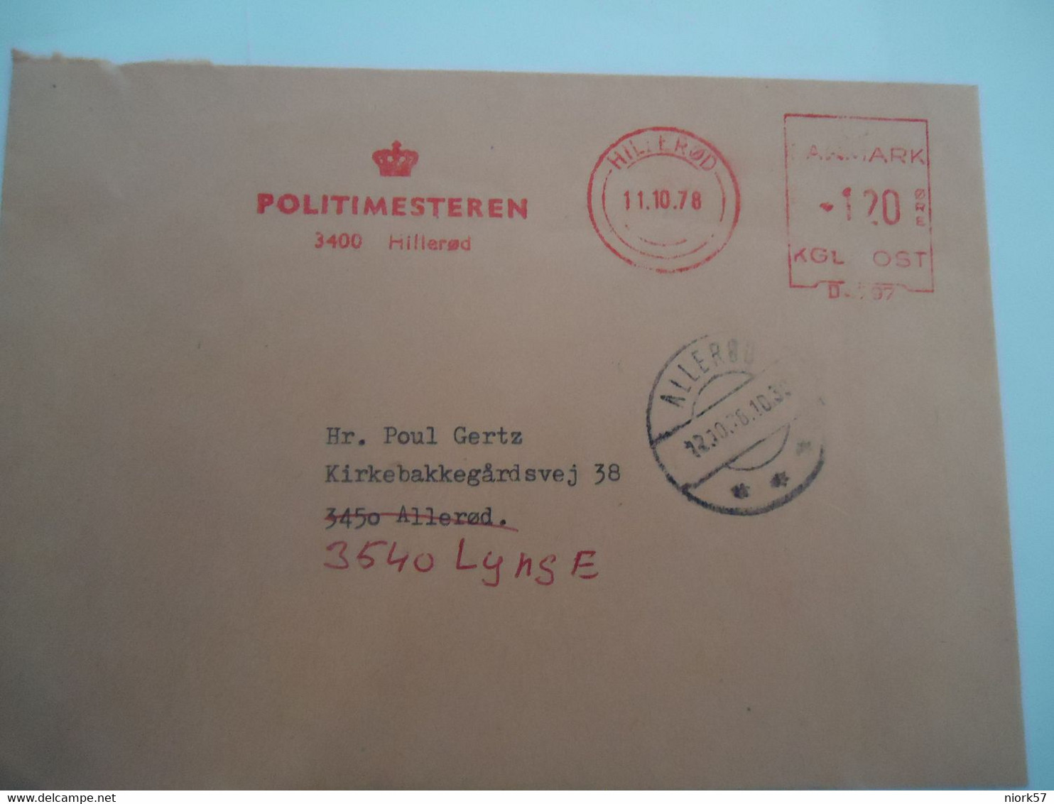 DENMARK COVER 1978  MACHINE STAMPS - Maximum Cards & Covers