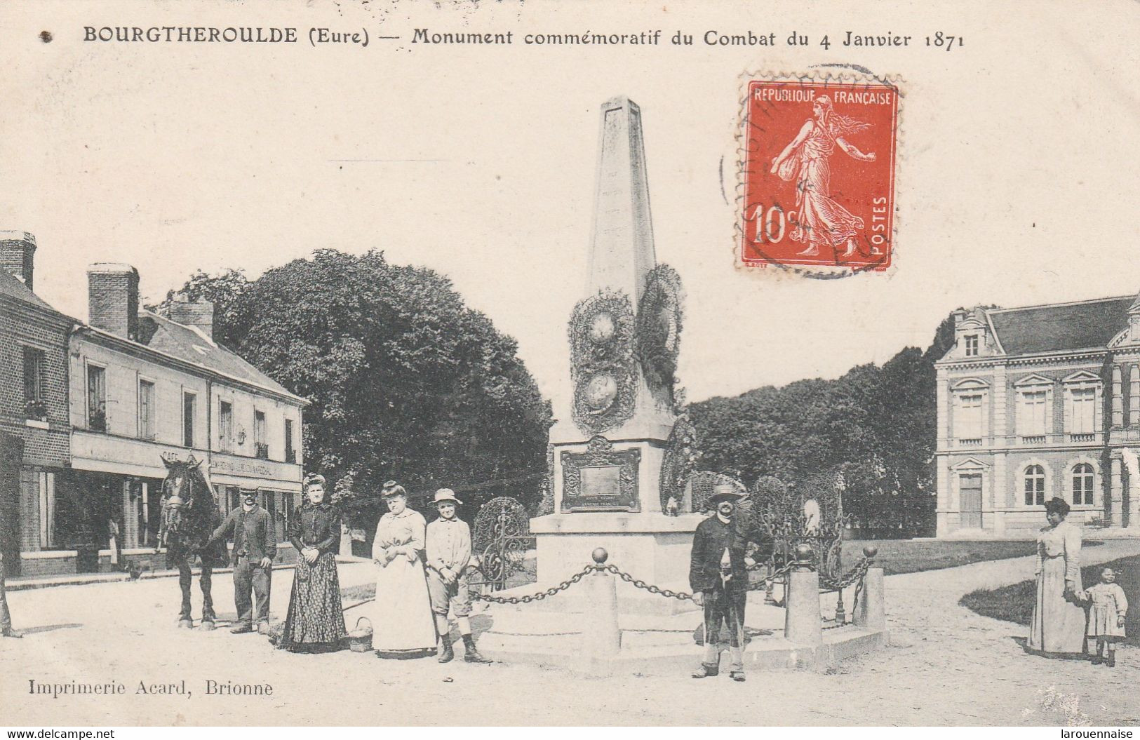 27 - BOURGTHEROULDE - Monument Commémoratif Du Combat Du 4 Janvier 1871 - Bourgtheroulde