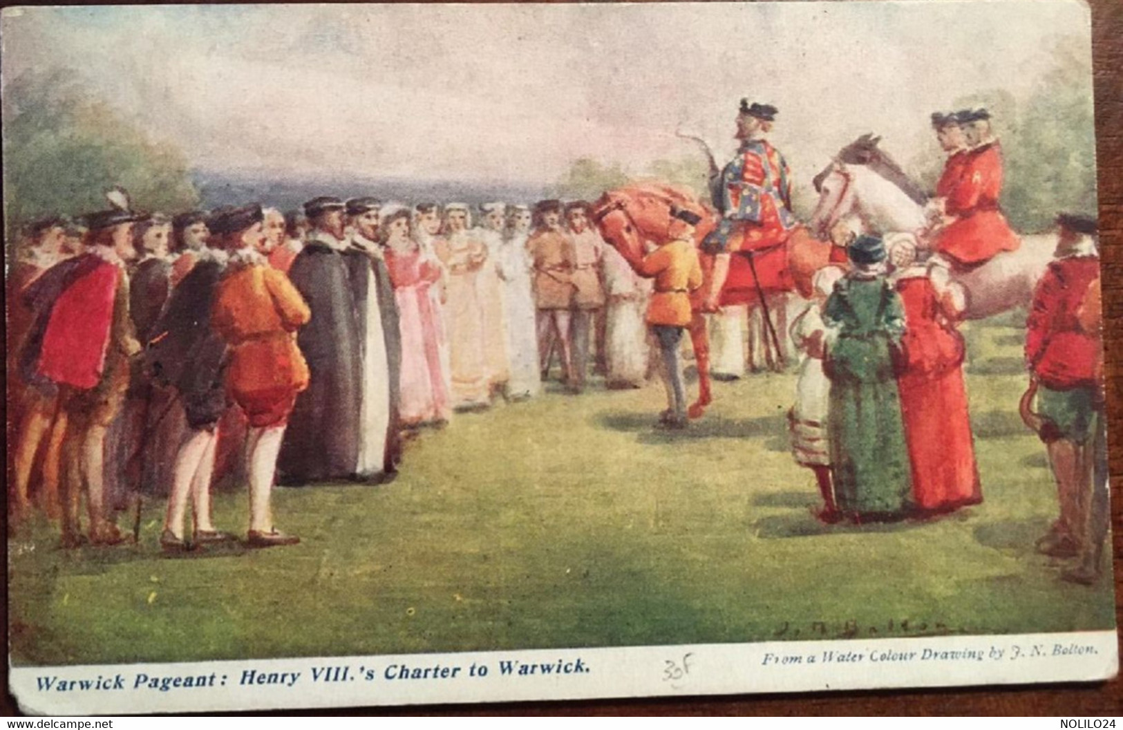 Cpa, Warwick Pageant : Henry VIII.'s Charter To Warwick - From A Water Colour Drawing By J.N. Bolton (circ).Royaume-Uni - Warwick