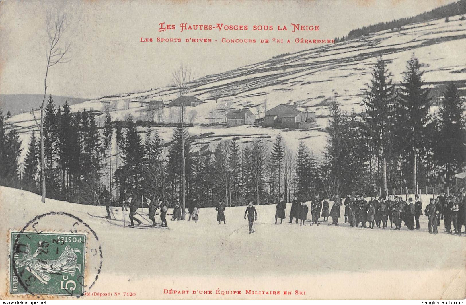 CPA 88 LES HAUTES VOSGES SOUS LA NEIGE LES SPORTS D'HIVER CONCOURS DE SKI A GERARDMER - Gerardmer