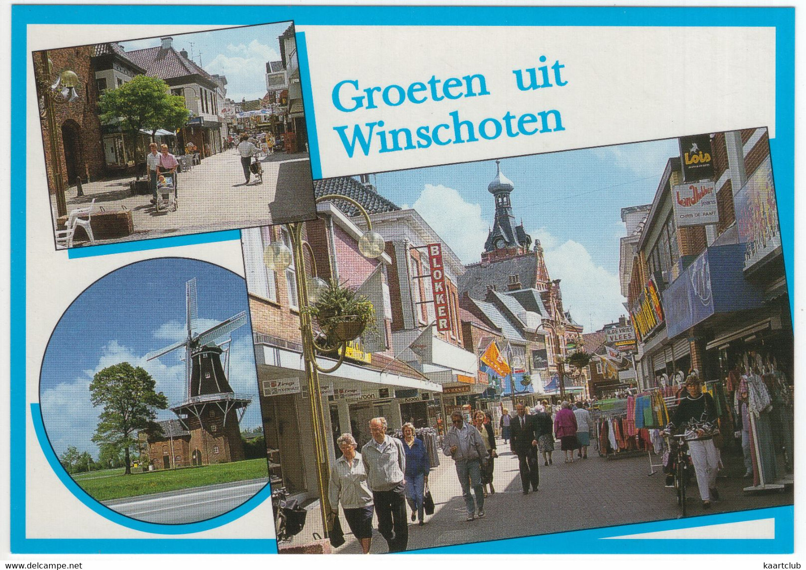 Groeten Uit Winschoten - Molen, Langestraat , 'Blokker' - (Groningen, Nederland/Holland) - Winschoten