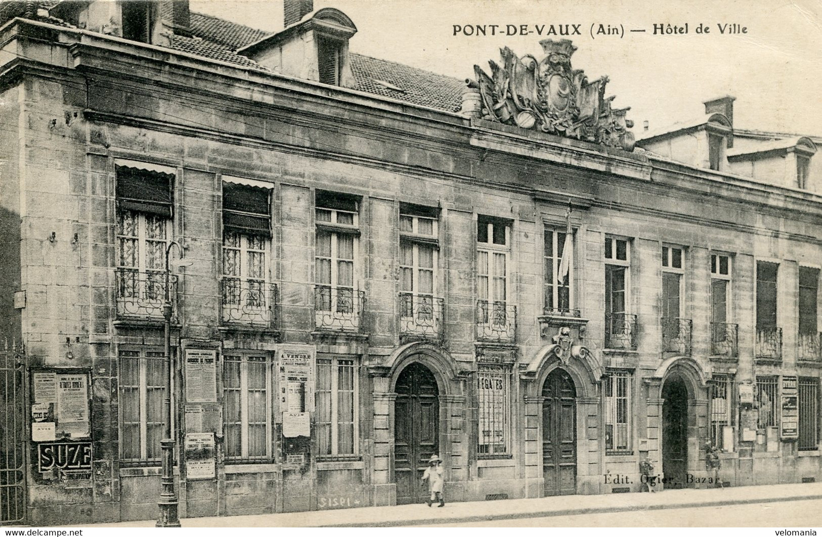 8714 Cpa 01 Pont De Vaux - Hôtel De Ville - Pont-de-Vaux
