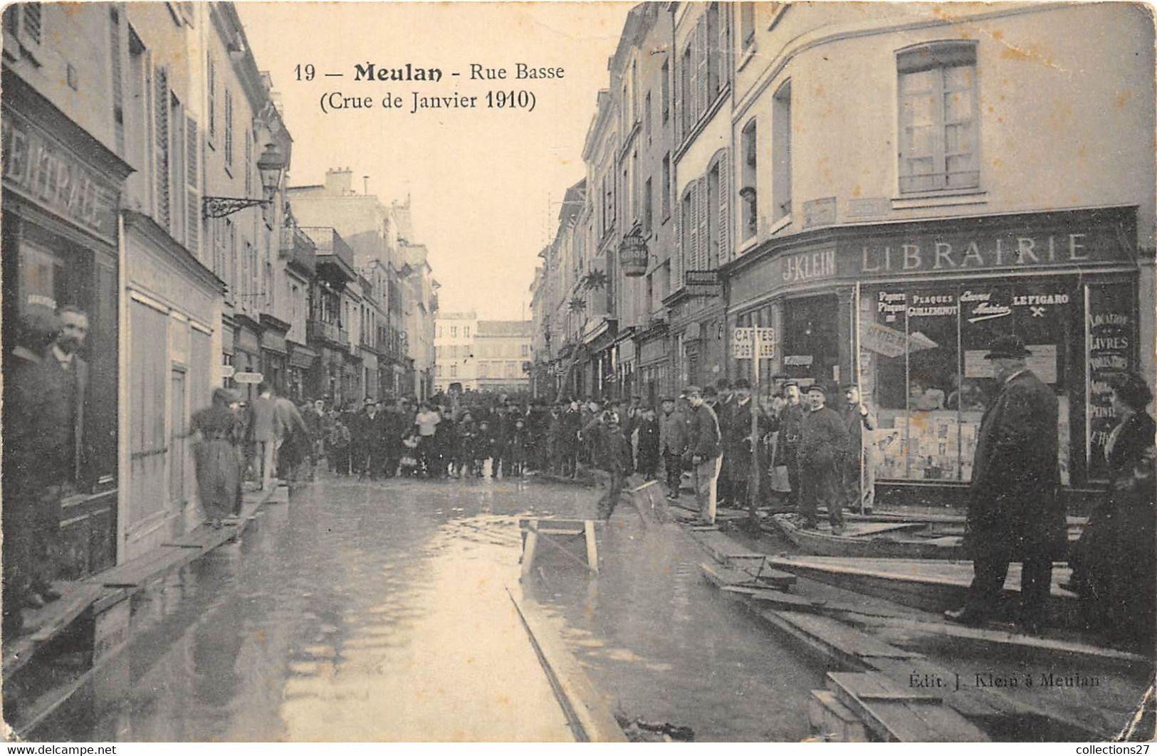 78-MEULAN- RUE BASSE ( CRUE DE JANVIER 1910 ) - Meulan