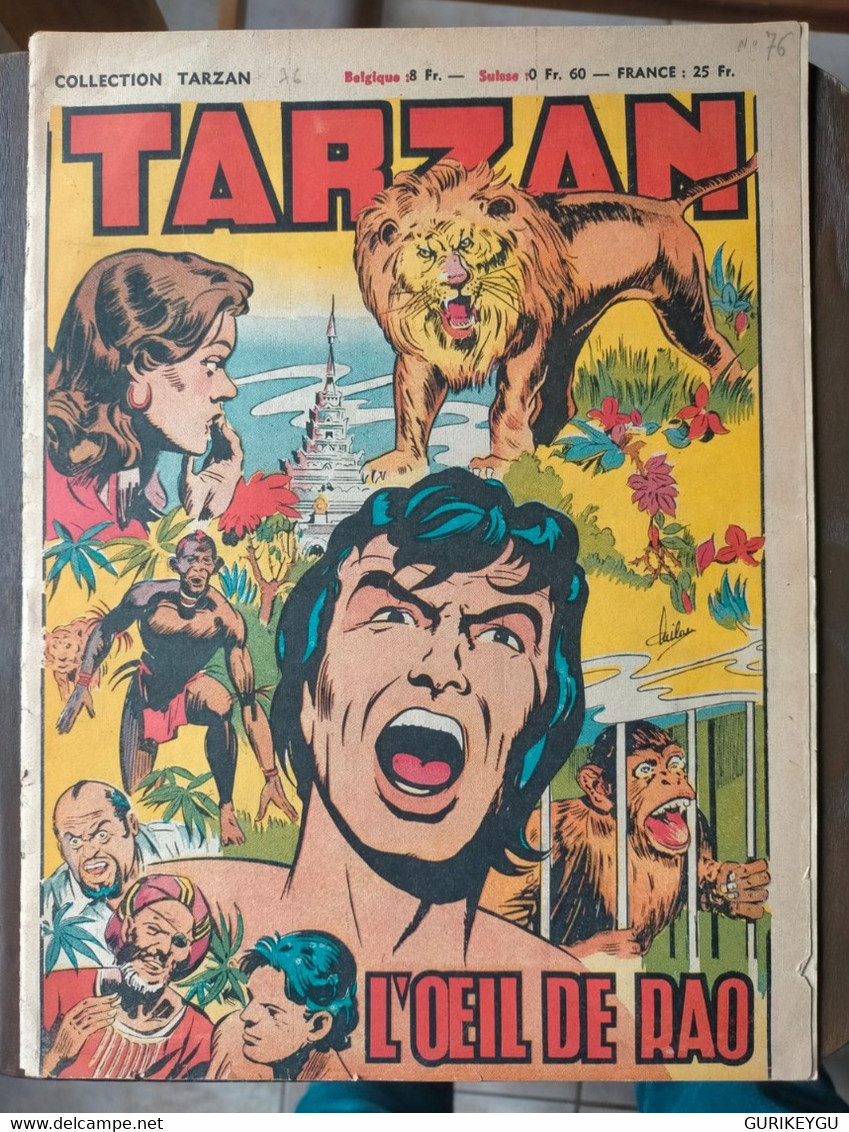 TARZAN N° 76 Editions Mondiales 1949 L'oeil De RAO - Tarzan