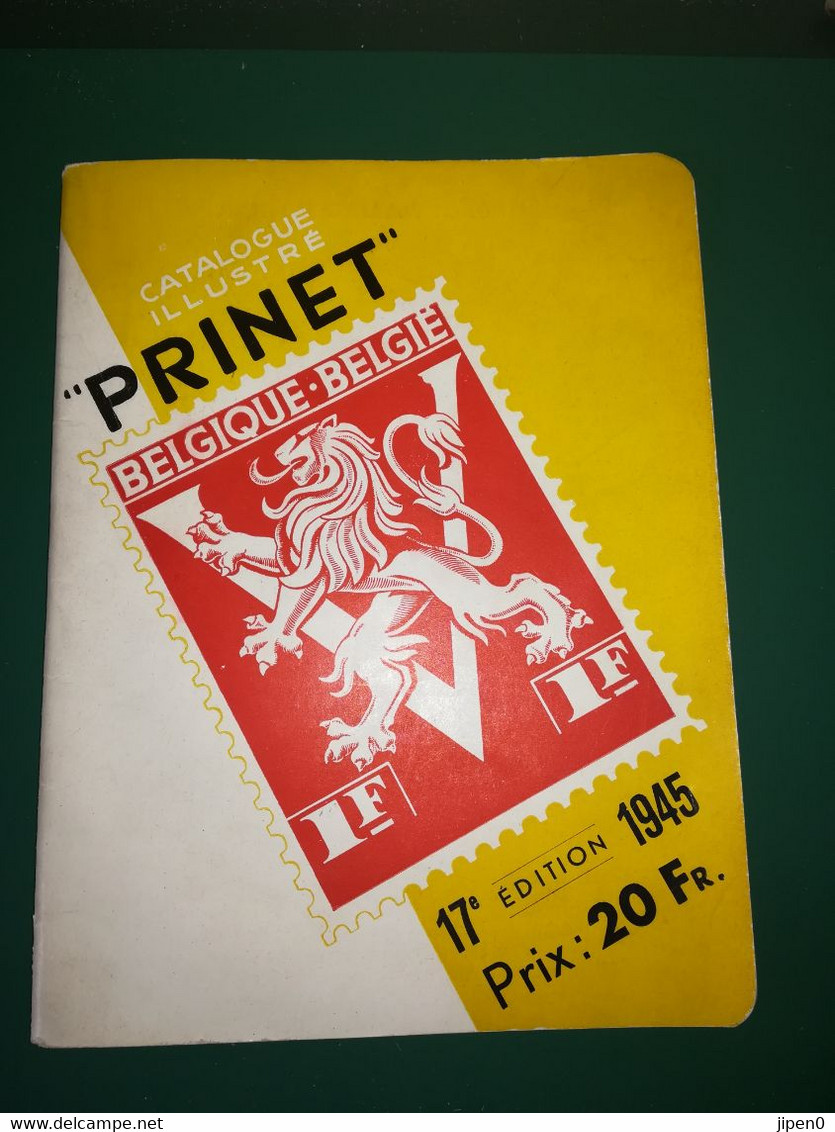 Catalogue Prinet Belgique CONGO BELGE  RUANDA URUNDI 1945 - Excellent état - Belgique