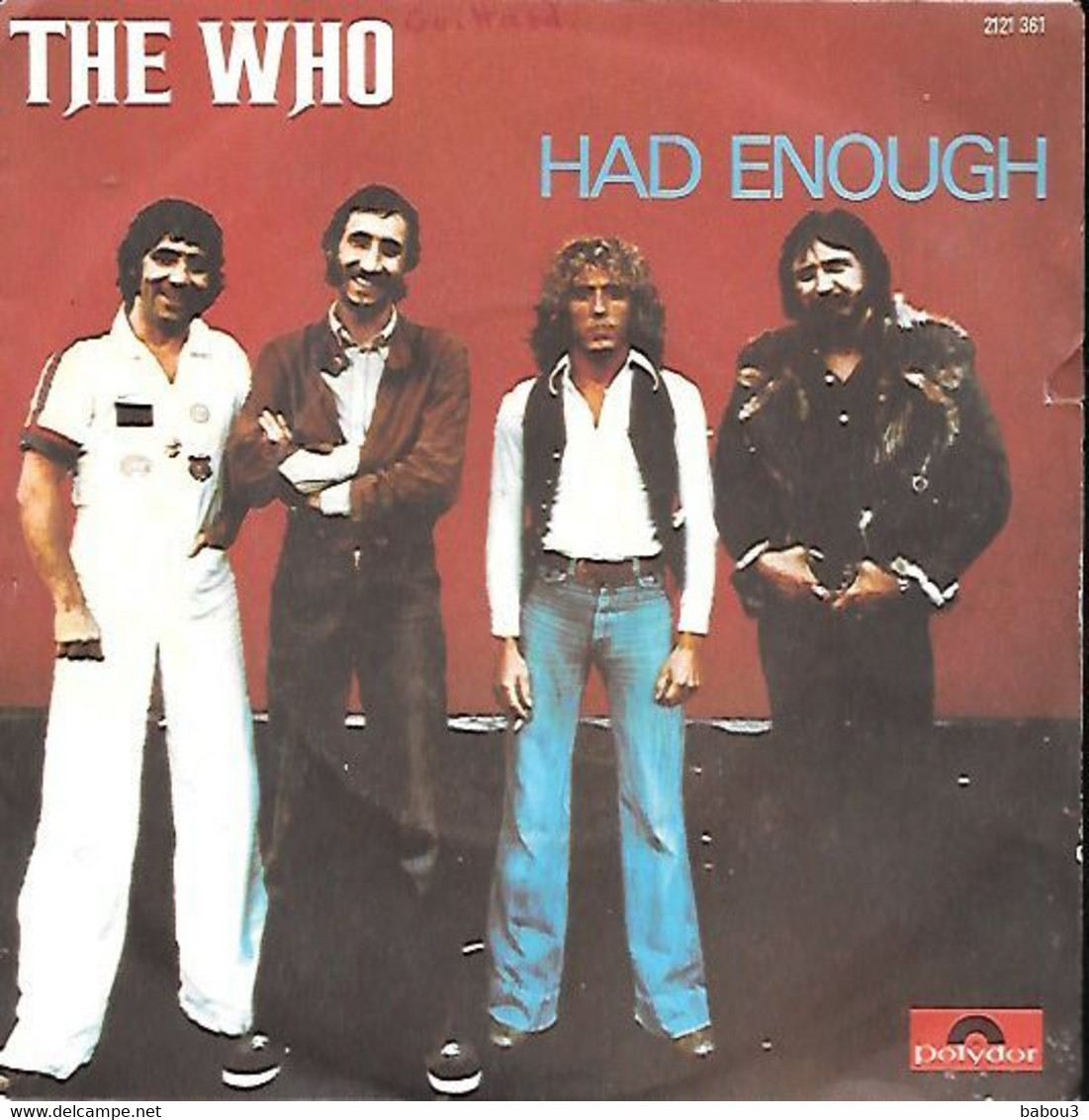 SP THE WHO   -- HAD ENOUGH - Autres - Musique Anglaise