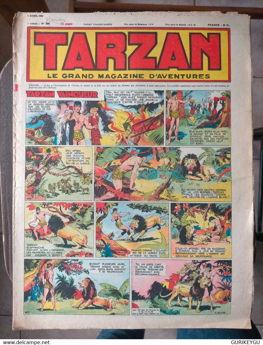 TARZAN N° 289   Le Grand Magazine D'aventures BUFFALO-BILL  ARIZONA BILL  Rocky Rider DON WINSLOW Nat  05/04/1952 - Tarzan