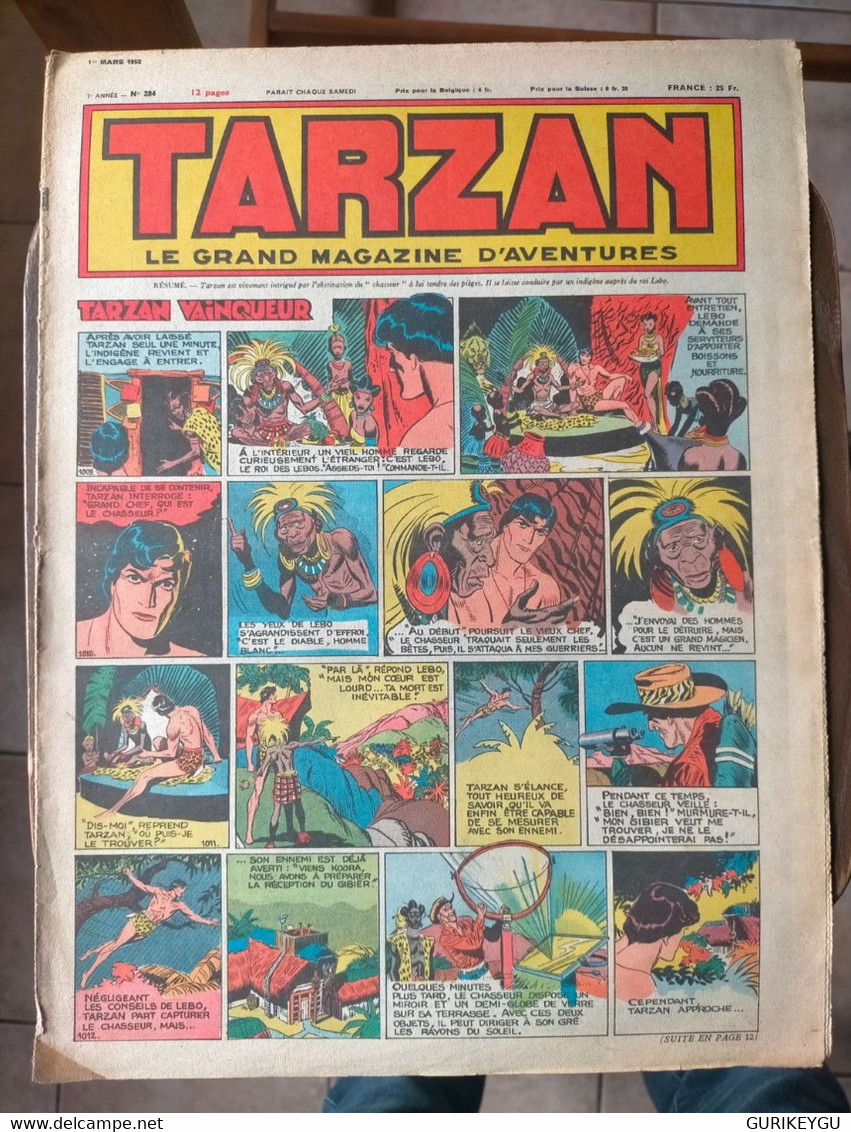 TARZAN N° 284  Le Grand Magazine D'aventures BUFFALO-BILL  ARIZONA BILL  Rocky Rider DON WINSLOW Nat  01/03/1952 - Tarzan