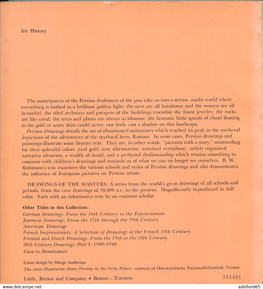 Persian Drawings From The 14th Through The 19th Century, Art History, Drawings Of The Masters, 1975 (1965) - Fine Arts