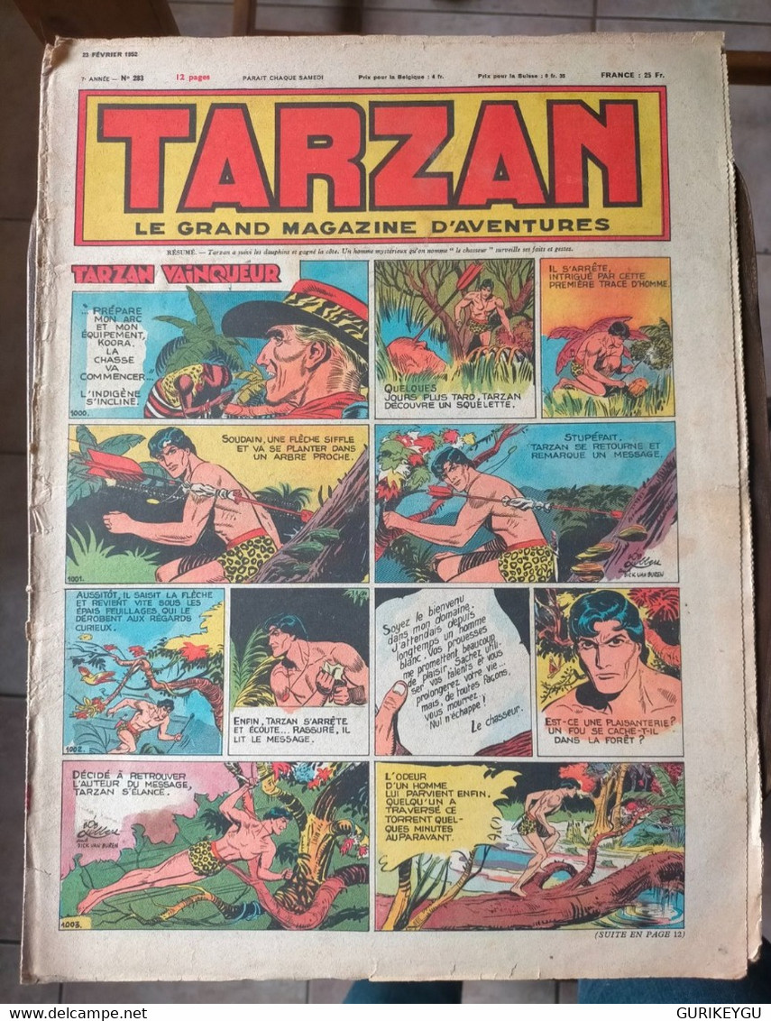 TARZAN N° 283  Le Grand Magazine D'aventures BUFFALO-BILL  ARIZONA BILL  Rocky Rider DON WINSLOW Nat  23/02/1952 - Tarzan