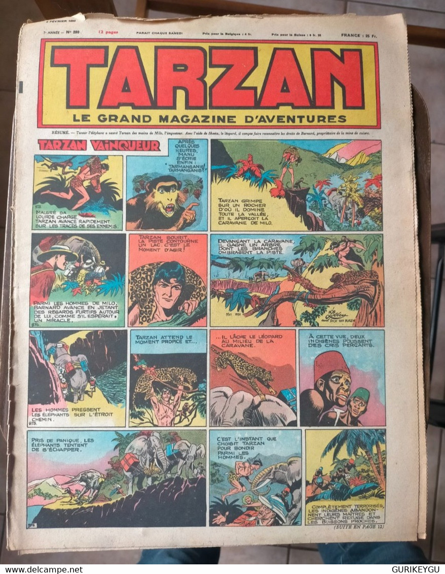 TARZAN N° 280 Le Grand Magazine D'aventures BUFFALO-BILL  ARIZONA BILL  Rocky Rider DON WINSLOW Nat  02/02/1952 - Tarzan