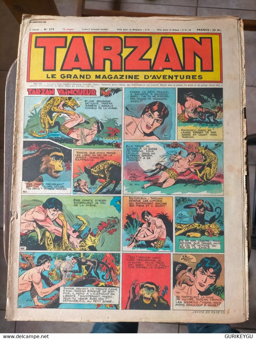 TARZAN N° 279 Le Grand Magazine D'aventures BUFFALO-BILL  ARIZONA BILL  Rocky Rider DON WINSLOW Nat  26/01/1952 - Tarzan